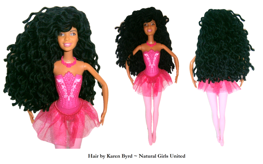 Hygloss Curly Doll Hair Black 4 oz